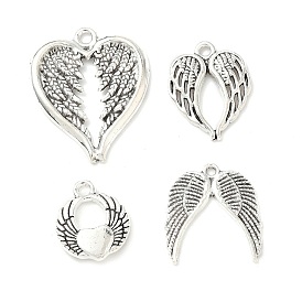 Сплавочные подвески тибетского стиля, крыло, без кадмия и без свинца