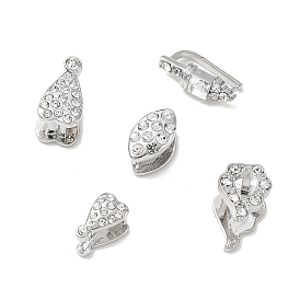 Brass Rhinestone Ice Pick Pinch Bails
, Long-Lasting Plated, Rack Plating, Lead Free & Cadmium Free