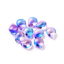 Transparent Glass Beads, Dyed & Heated, Teardrop