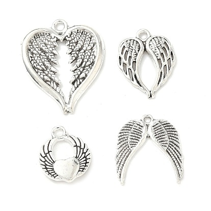 Сплавочные подвески тибетского стиля, крыло, без кадмия и без свинца