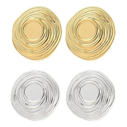 304 Выводы серьги из нержавеющей стали шпилька, плоские круглые серьги