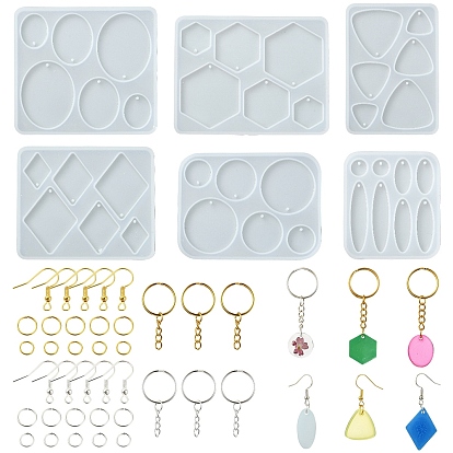 Силиконовые формы для шестигранных, ромбических, треугольных и овальных подвесок своими руками для изготовления сережек своими руками