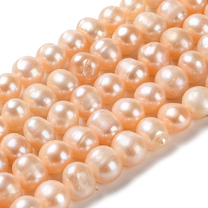 Natural Cultured Freshwater Pearl Beads Strands, Potato, Grade 2A+