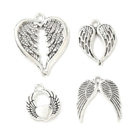 Сплавочные подвески тибетского стиля, крыло, без кадмия и без свинца
