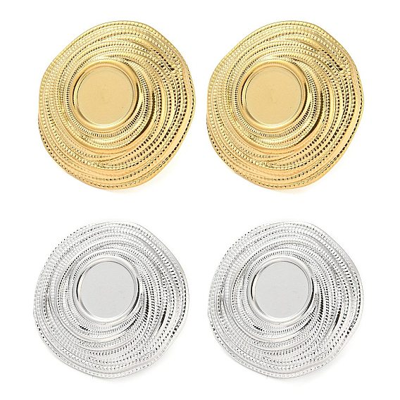 304 Выводы серьги из нержавеющей стали шпилька, плоские круглые серьги