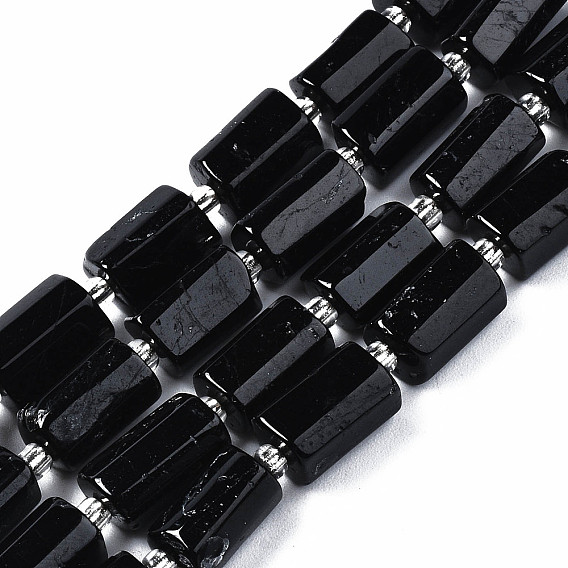 Натуральный турмалин бисер нитей, с бисером, граненые колонки