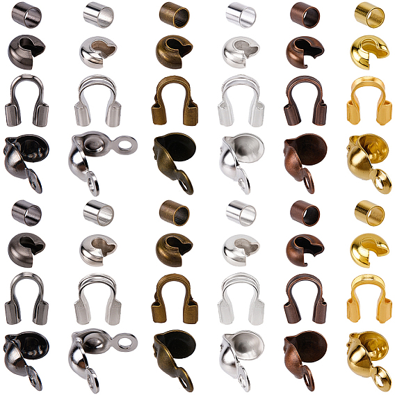 DIY Findings Kits, including Iron Crimp Beads and Bead Tips, Brass Crimp Beads and Wire Guardian