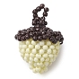 Подвески из бисера в виде желудей, подвески из бисера