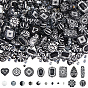100 шт 10 стили непрозрачные акриловые бусины, с 100шт. 5цветами стеклянных бусин, 1000 шт 3 стили стеклянный бисер