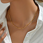 Изящные латунные текстурированные цепочки-цепочки для женщин, идеально подходит для повседневной носки и работы