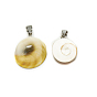 Freshwater Shell Pendants, with Stainless Steel Snap On Bails