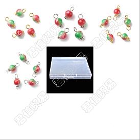 Kit de recherche de fabrication de bijoux de bricolage, y compris les breloques perlées rondes en résine peinte à la bombe et les connecteurs de lien