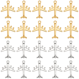 60 шт 2 цвета подвески из сплава в тибетском стиле, самолет