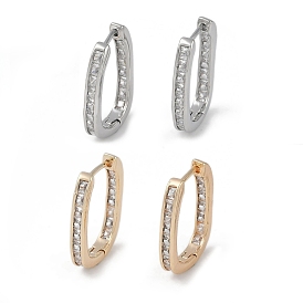 Серьги-кольца из прозрачного кубического циркония, украшения из латуни для женщин