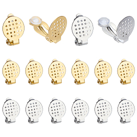 24 шт. 2 цвета 304 клипсы из нержавеющей стали, с круглой плоской подушкой и резиной, плоско-круглые