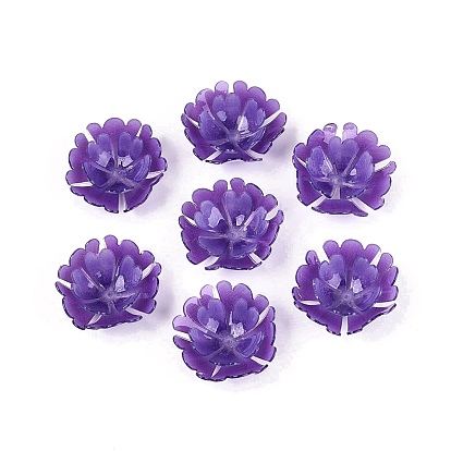 Heat Shrink Acrylic Bead Caps, Multi-Petal Flower