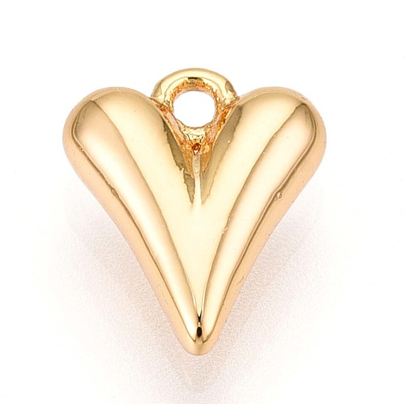 Латунные подвески, сердце прелести, без кадмия, без никеля и без свинца