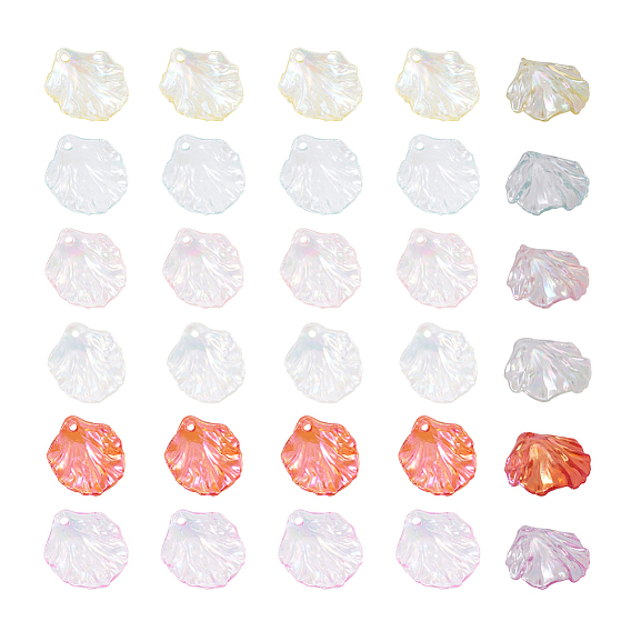 100шт 5 цветные подвески из прозрачного акрила, с покрытием AB цвета, лист