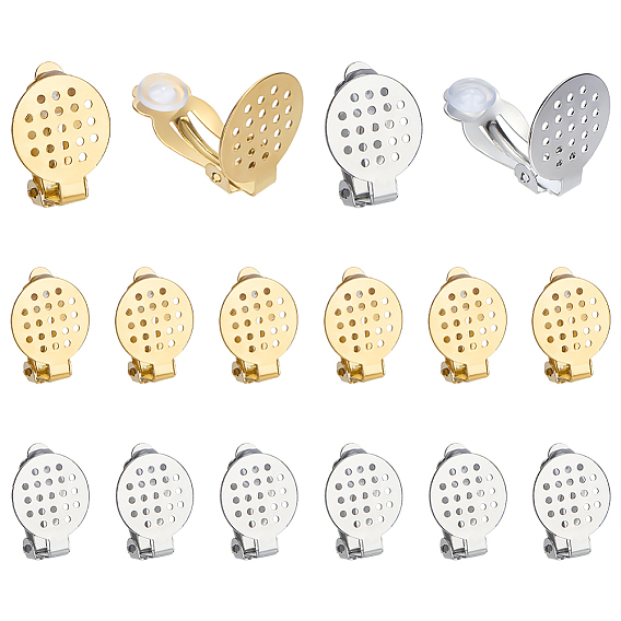 24 шт. 2 цвета 304 клипсы из нержавеющей стали, с круглой плоской подушкой и резиной, плоско-круглые