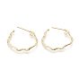 Изделия из латуни, серьги-кольца, с петлей, без никеля 