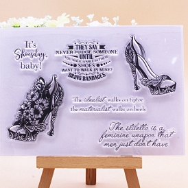 High Heel  Silicone Stamps, for DIY Scrapbooking, Photo Album Decorative, Cards Making