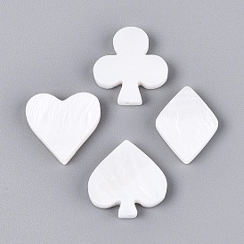 4 шт 4 стили натуральные пресноводные бусины из ракушек, черва пика бубна