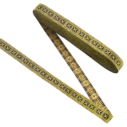 10м жаккардовая лента из полиэстера с цветочным узором в этническом стиле, для аксессуаров для одежды