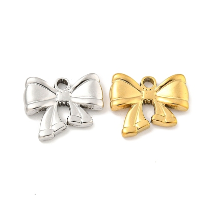 Ионное покрытие (ip) 304 брелоки из нержавеющей стали, очарование бантом