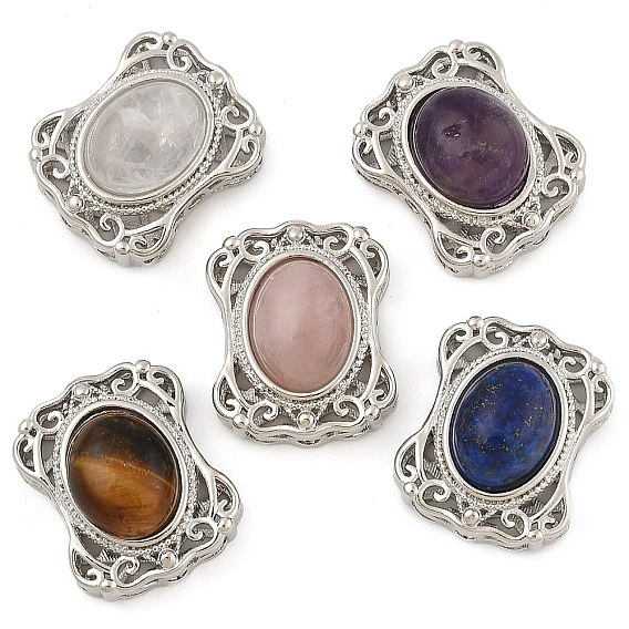 Многожильные звенья из природного камня, прямоугольные, с латунными микро проложить кубических выводы циркония, стойки покрытие, без свинца и без кадмия