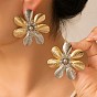 Alloy Stud Earrings for Women, Flower