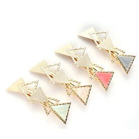 Alloy Spring Clip Triangle Acetate Hairpin Candy Color - European and American Style