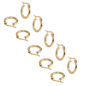 Unicraftale 304 Stainless Steel Hoop Earrings, Ring