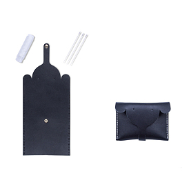 Набор для изготовления кошелька в виде слона своими руками, включая аксессуары для сумок из воловьей кожи, железные иглы и вощеный шнур