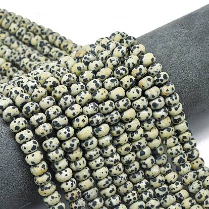 Природные яшмы далматин бисер нитей, матовые, рондель