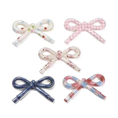 Непрозрачные кабошоны из смолы, бантом