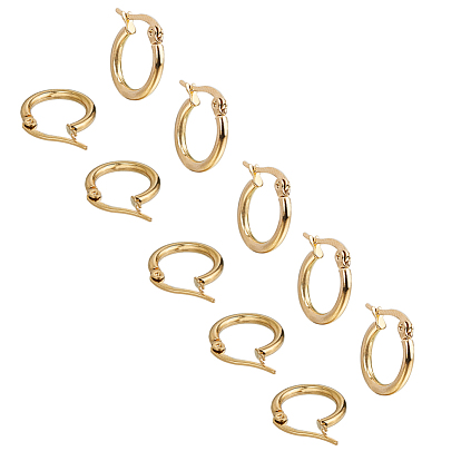 304 Stainless Steel Hoop Earrings, Ring