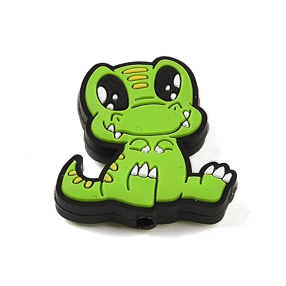 Экологически чистые силиконовые фокальные бусины динозавра пищевого качества