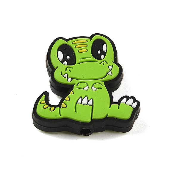 Экологически чистые силиконовые фокальные бусины динозавра пищевого качества