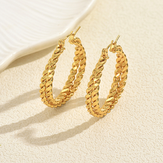 Серьги-кольца из нержавеющей стали