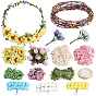 Polyester & Plastic & Iron Artificial Flower, with Organza Ribbon
