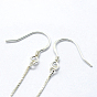 925 Sterling Silver Earring Hooks Findings, , with Box Chain & Pendant Bails