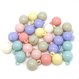 16mm Macaron Ice Cream Color Hanging Hole Beads DIY Head Rope Jewelry Accessories Key String Beads