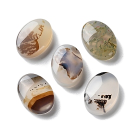 Натуральные дендритные агатовые кабошоны, овальные