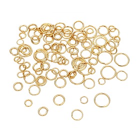 304 inox Anneaux ouverte, connecteurs métalliques pour la fabrication de bijoux et accessoires de porte-clés