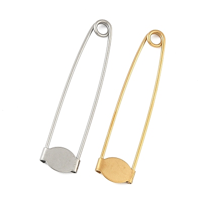 304 Основание для броши из нержавеющей стали в виде английской булавки, с прокладками, ионное покрытие (ip), плоско-круглые