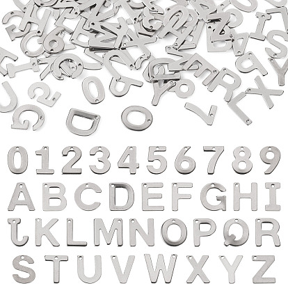 144 шт. 36 шт. подвески из нержавеющей стали с цифрами 0~9 и буквами a~z