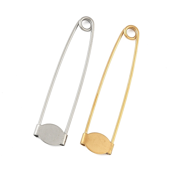 304 Основание для броши из нержавеющей стали в виде английской булавки, с прокладками, ионное покрытие (ip), плоско-круглые