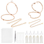Purse Making Kits, with Iron Curb Chain Bag Handles, Plastic Bag & Funnel Hopper & Round Stirring Rod, Alloy Bag Accessories, Latex Finger Cots, 304 Stainless Steel Beading Tweezers