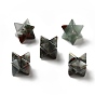 Natural African Bloodstone Beads, No Hole/Undrilled, Merkaba Star
