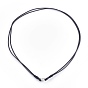 Waxed Cord Necklace Making, with Stainless Steel Clasps, Stainless Steel Color